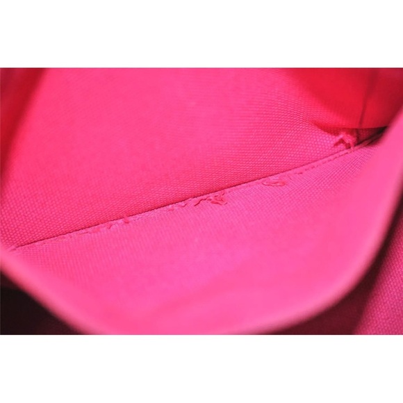 Authentic PRADA Canapa Canvas 2Way Hand Tote Bag Purse Pink with strap Beautiful - Picture 14 of 17